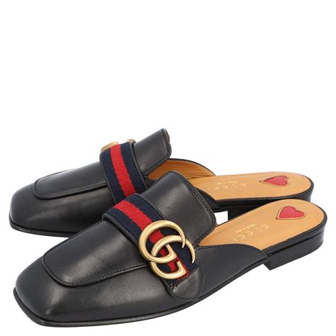 Gucci Peyton Leather Mules 